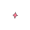 A small animated pink sparkle.